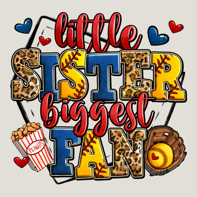 Little Sister Biggest Fan Softball Heavy Core Tee by Jasminsmagicworld | Teevron