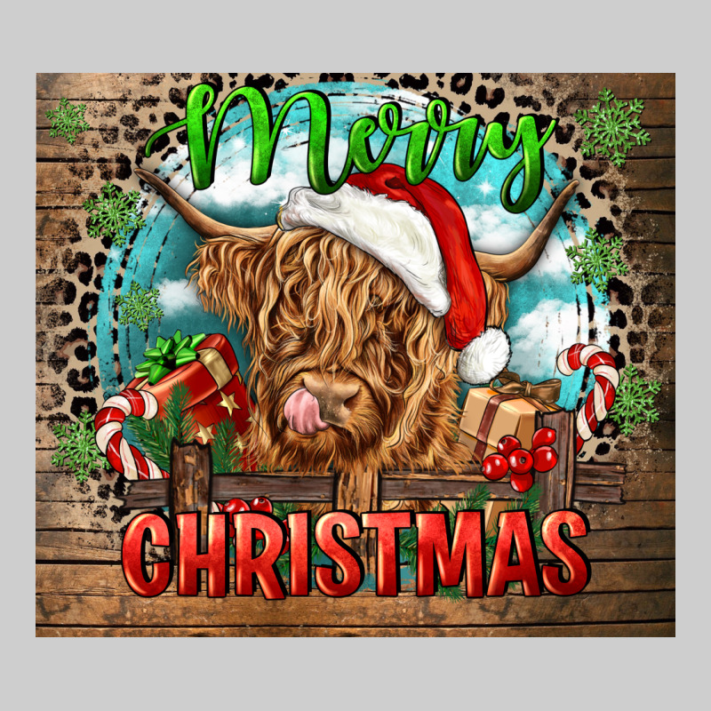 Merry Christmas Heifer Cow Premium Tee by CowGirlArtShop | Teevron