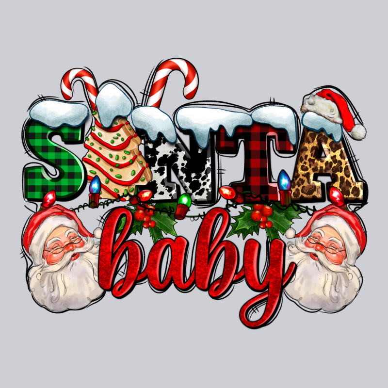Santa Baby With Santa And Christmas Tree Cake Heavyweight Sweatshirt by AdoDesignShop | Teevron