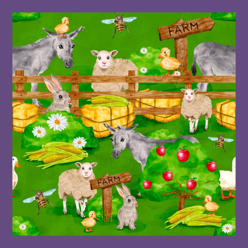 Farm Life Seamless Pattern Vintage Hoodie by FaDigitalArtStudio | Teevron