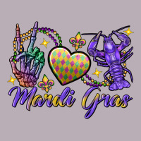 Peace Love Crawfish Mardi Gras Skeleton Hand Vintage Tee | Teevron
