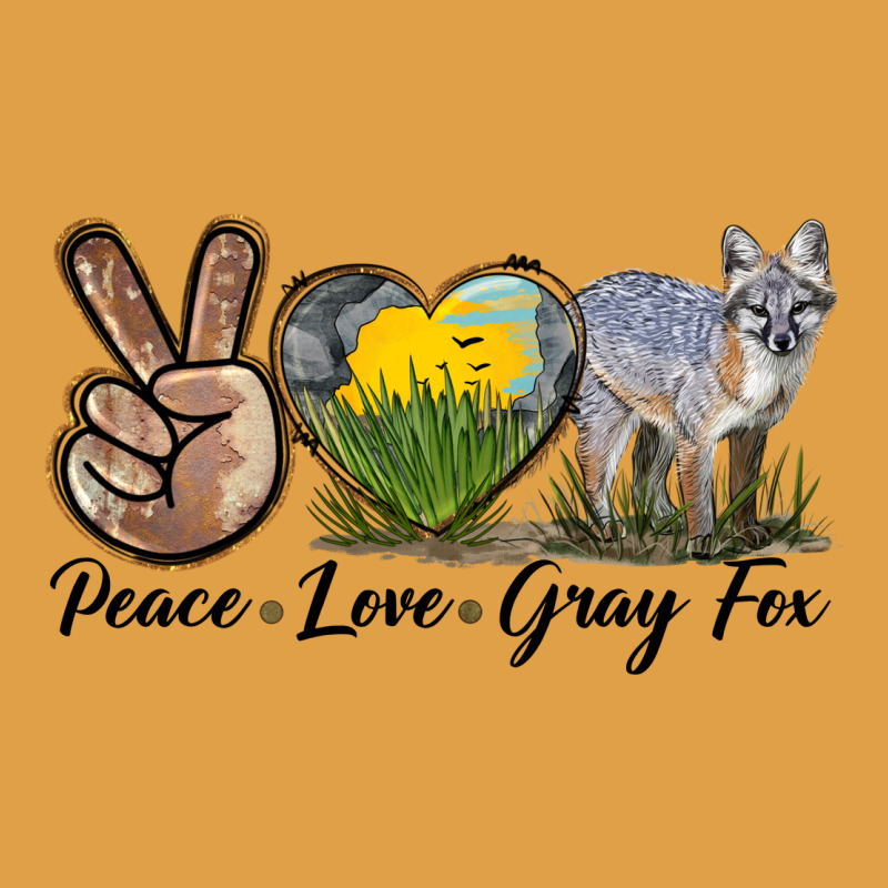 Peace Love Gray Fox Premium Hoodie by LillyAllenDesigns | Teevron