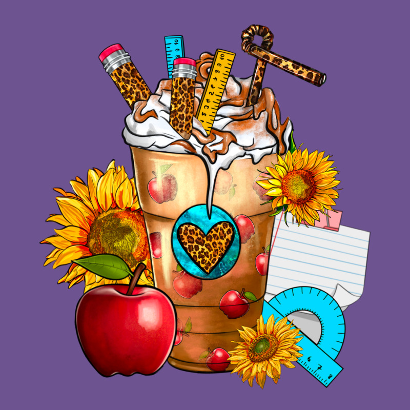 Teacher Cold Drink Frappe With Sunflowers Vintage Tee by FaDigitalArtStudio | Teevron