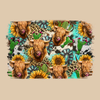 Highland Cow Western Background Classic Tee | Teevron