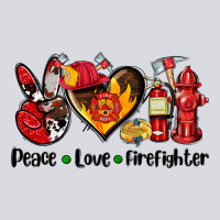 Peace Love Firefighter Zipper Hoodie | Teevron