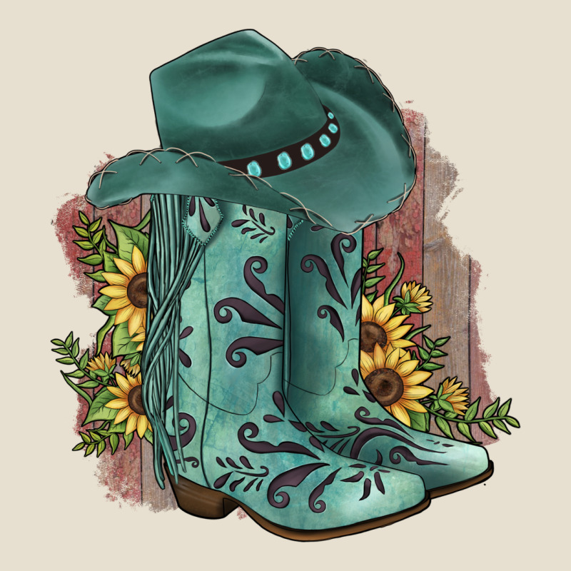 Turquoise Cowboy Boots Urban Hoodie by JahusDesignShop | Teevron