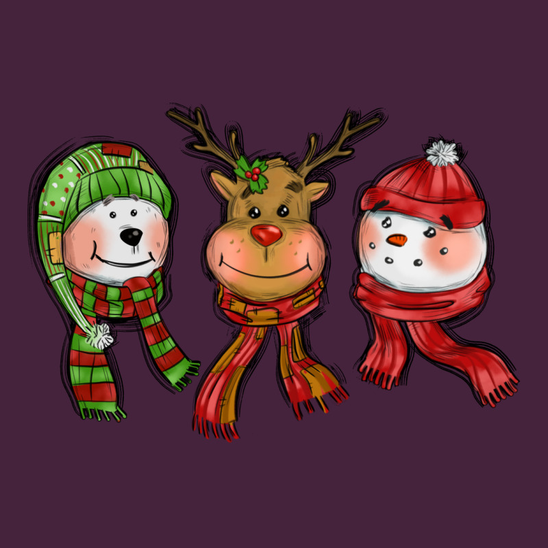 Christmas Reindeer Polar Bear Snowman Premium Tee by CowGirlArtShop | Teevron