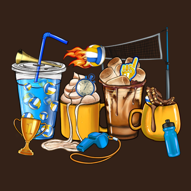 Volleyball Coffee Cups Heavy Core Tee by HowdyJamesFarm | Teevron