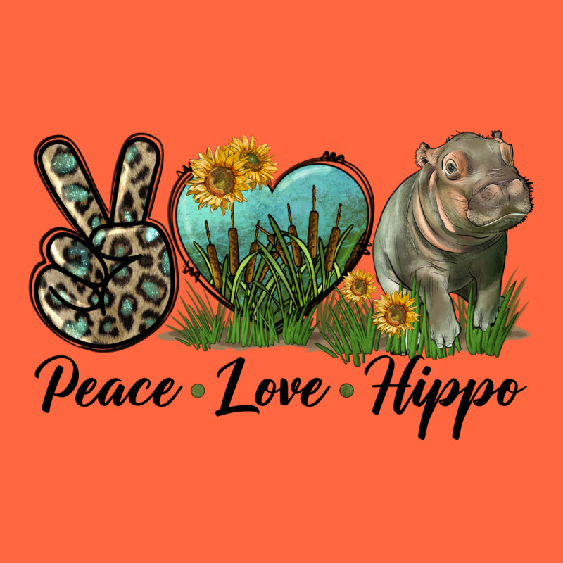 Peace Love Hippo Premium Hoodie by LillyAllenDesigns | Teevron