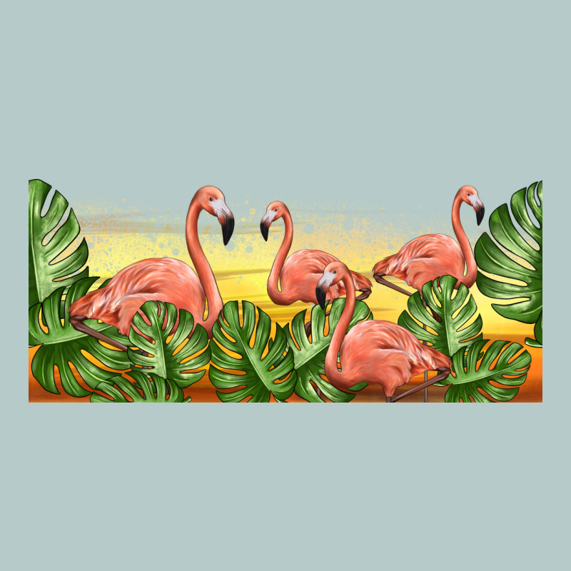 Flamingos With Sunset Heavy Core Tee by TumblerDesignByShophia | Teevron