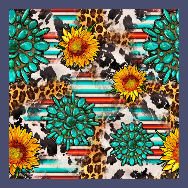 Gemstone Sunflower Cowhide Leopard Seamles Pattern Vintage Tee by FaDigitalArtStudio | Teevron