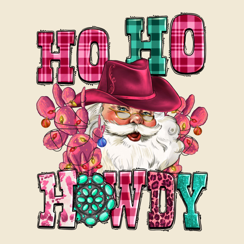 Ho Ho Howdy Santa Pink Christmas Premium Tee by CowGirlArtShop | Teevron
