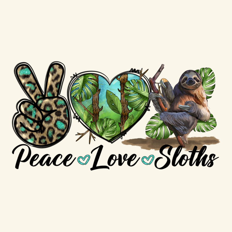 Peace Love Sloths Premium Hoodie by LillyAllenDesigns | Teevron