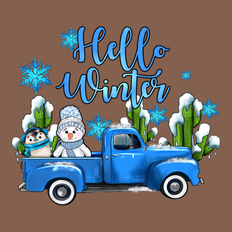Hello Winter With Sniwman And  Truck Zipper Hoodie by AdoDesignShop | Teevron