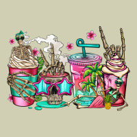 Skeleton Summer Coffee Cups Heavy Core Tee | Teevron