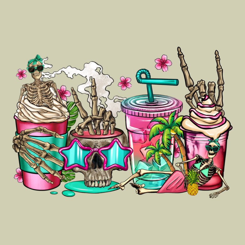 Skeleton Summer Coffee Cups Heavy Core Tee by Jasminsmagicworld | Teevron