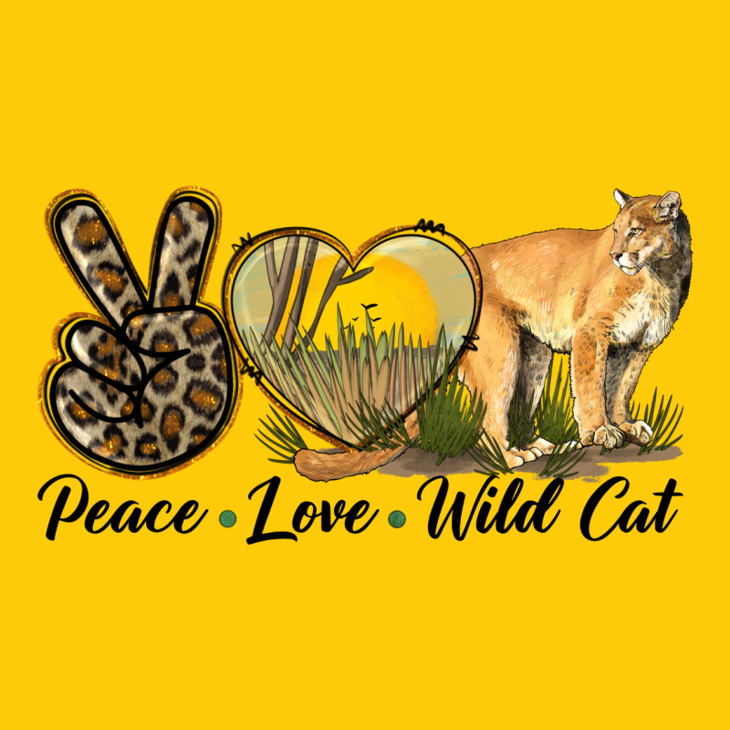 Peace Love Wild Cat Premium Hoodie by LillyAllenDesigns | Teevron