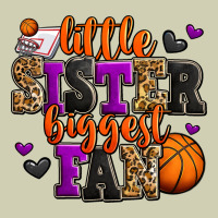 Little Sister Biggest Fan Basketball Heavy Core Tee | Teevron