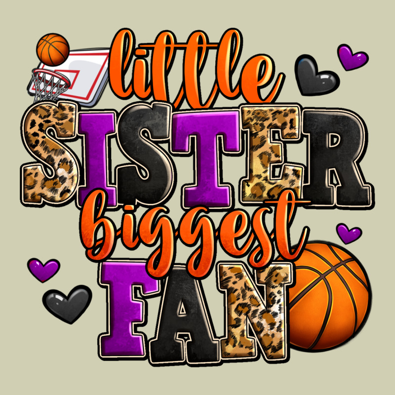 Little Sister Biggest Fan Basketball Heavy Core Tee by Jasminsmagicworld | Teevron