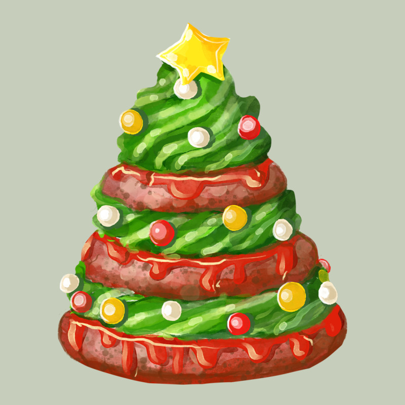 Green Chocolate Christmas Cookie Cake Long Sleeve Tee by FaDigitalArtStudio | Teevron
