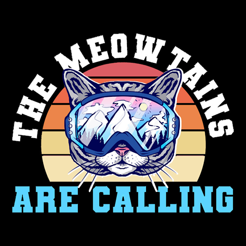 Skiing T  Shirt Ski Goggles Cat The Meowtains Are Calling Skier Winter Urban Hoodie by linhVisuals | Teevron
