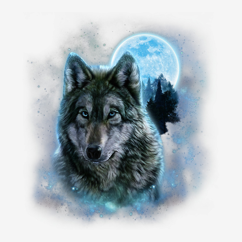 T Shirt, Grey Wolf Hunting Ground, Icy Moon, Forest, Galaxy Urban Hoodie by linhVisuals | Teevron
