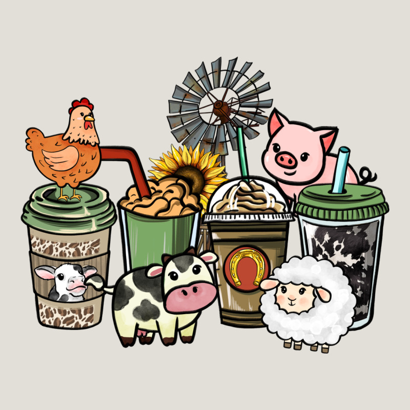 Farm Animal Coffee Cups Heavy Core Tee by HowdyJamesFarm | Teevron