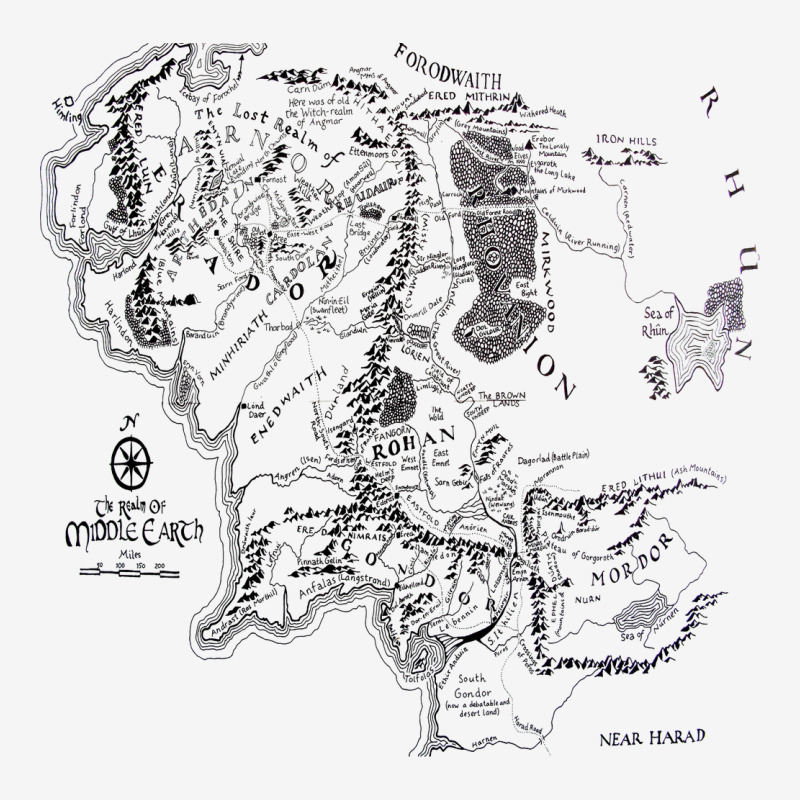 Middle Earth Map [tw] Urban Hoodie by linhVisuals | Teevron