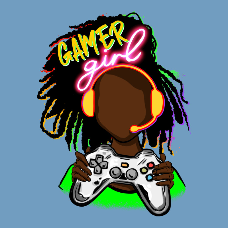Black Gamer Girl Urban Heavy Tee by FaDigitalArtStudio | Teevron
