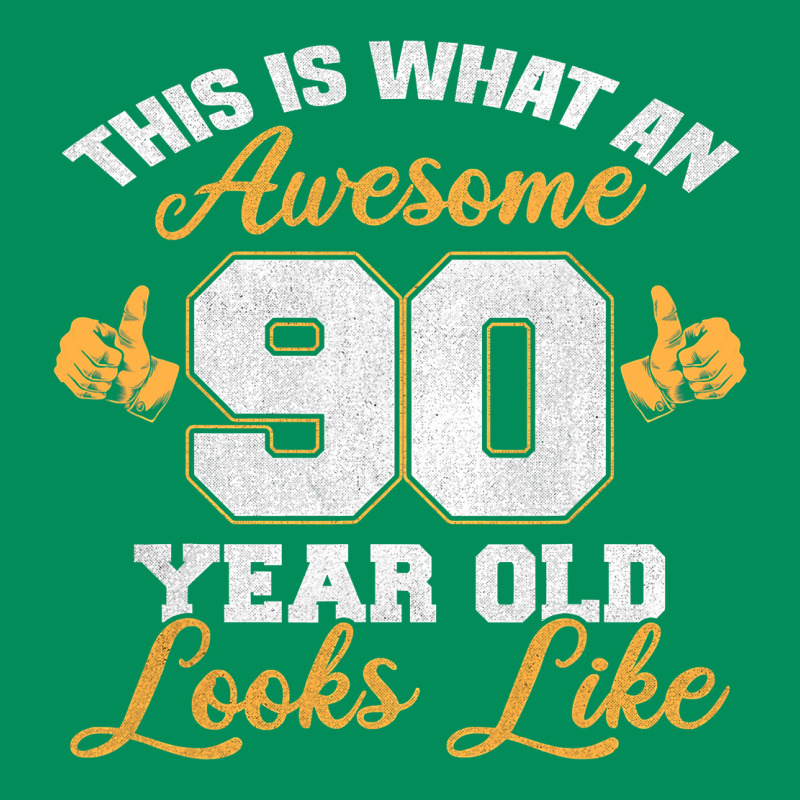 90th Birthday Novelty Gift Awesome 90 Year Old T Shirt Urban Hoodie by linhVisuals | Teevron