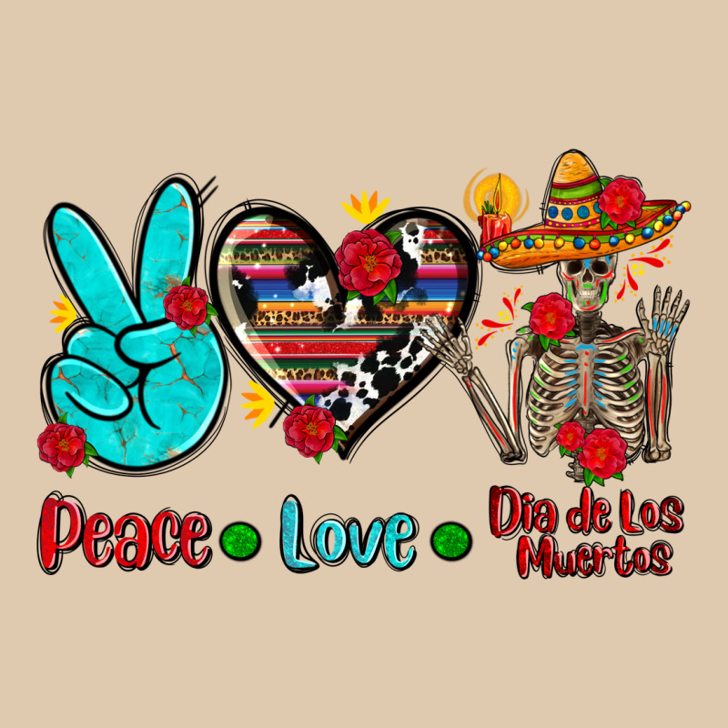 Peace Love Dia De Los Muertos Heavyweight Sweatshirt by AdoDesignShop | Teevron