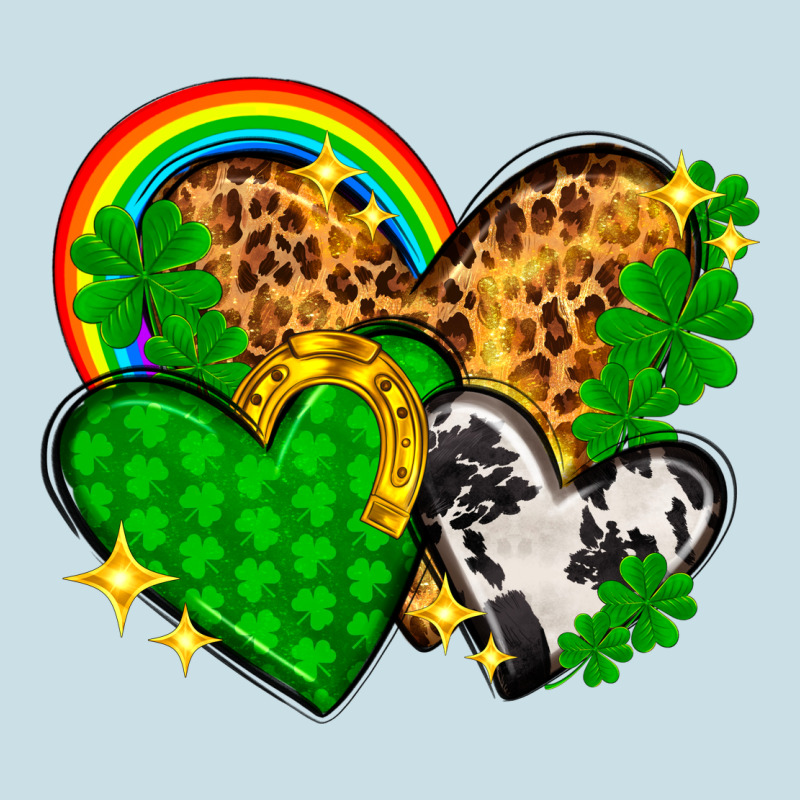 St. Patrick's Day Hearts With Leopard Ladies Tee by HowdyJamesFarm | Teevron