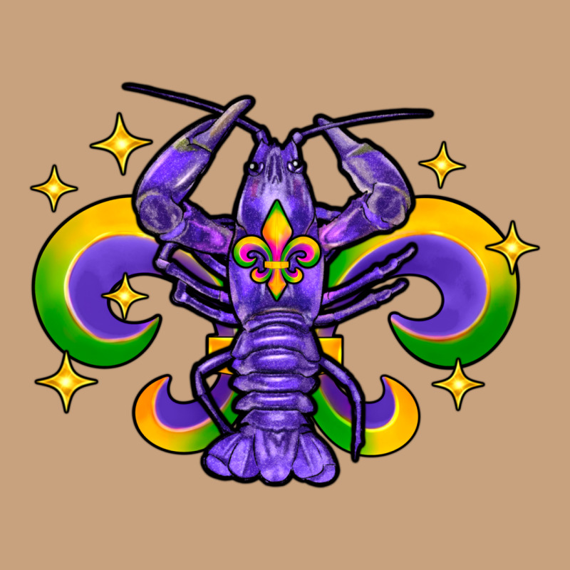 Mardi Gras Crawfish Vintage Tee by FaDigitalArtStudio | Teevron