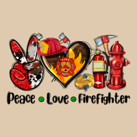 Peace Love Firefighter Heavyweight Sweatshirt | Teevron