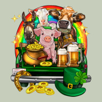 St. Patrick's Day Farm Animals On Truck Ladies Tee | Teevron