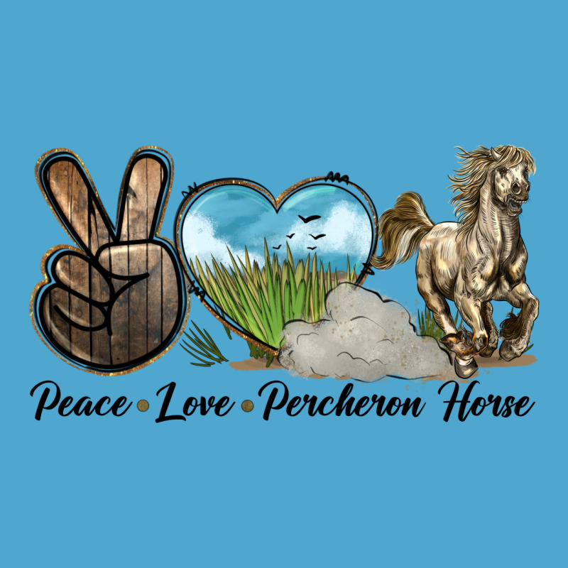 Peace Love Percheron Horse Premium Hoodie by LillyAllenDesigns | Teevron