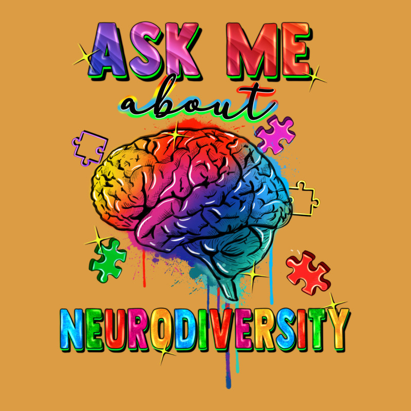 Ask Me About Neurodiversity Urban Heavy Tee by FaDigitalArtStudio | Teevron