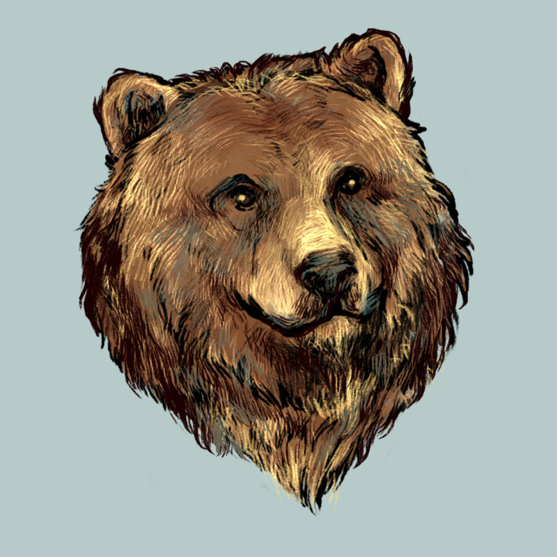 Grizzly Bear Head Heavy Core Tee by HowdyJamesFarm | Teevron
