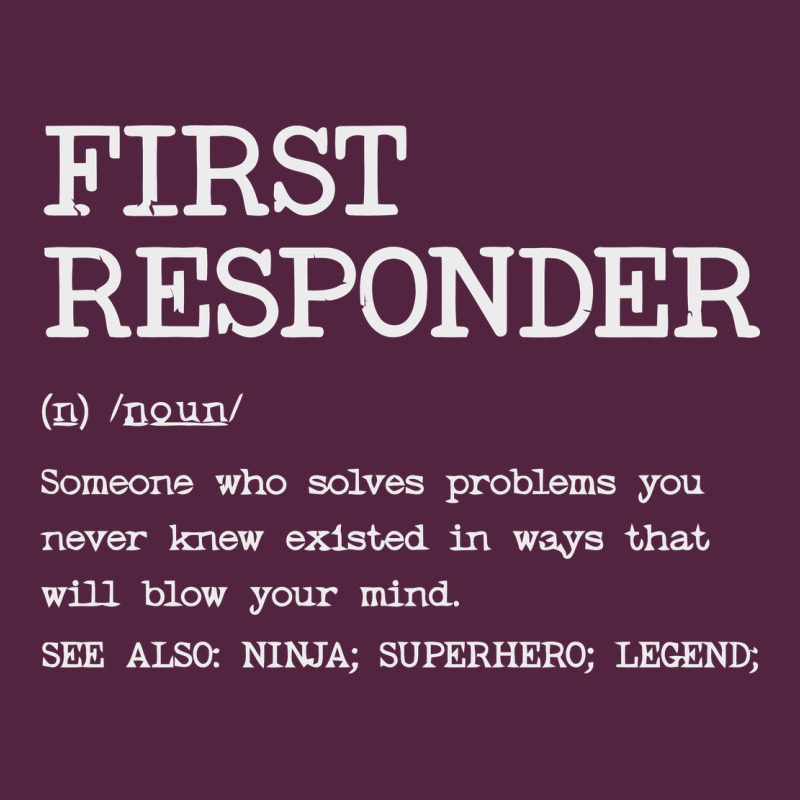 First Responder  Definition Design Urban Hoodie by linhVisuals | Teevron