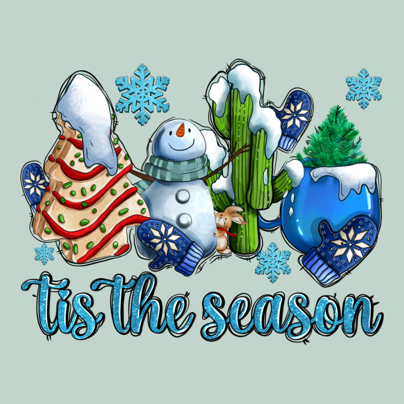 Tis The Season Christmas Tree  Cake Winter And Snowman Zipper Hoodie by AdoDesignShop | Teevron
