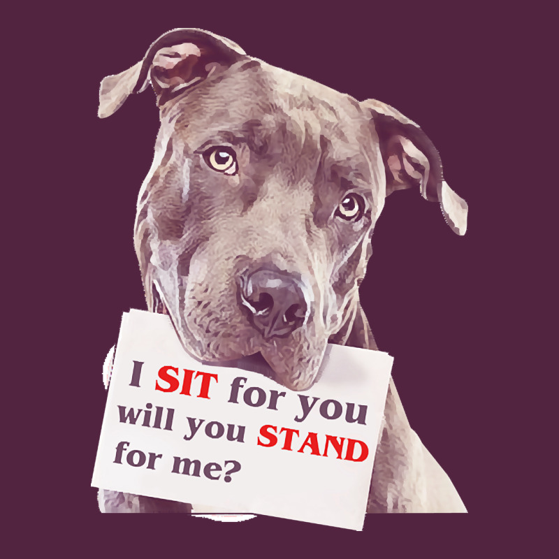 Pitbull T  Shirt I Sit For You Will You Stand For Me T  Shirt Urban Hoodie by linhVisuals | Teevron
