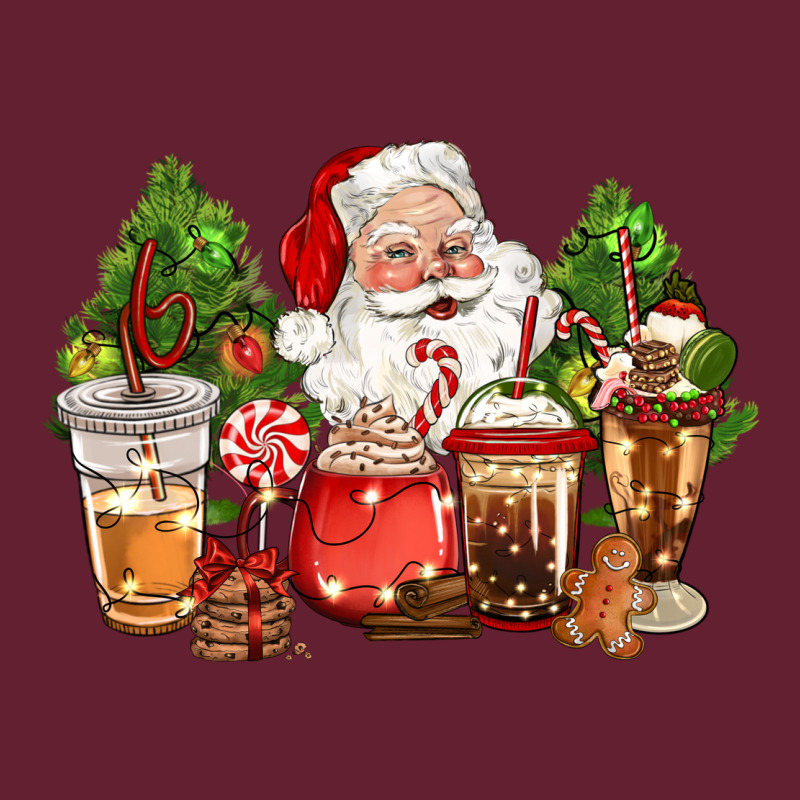 Christmas Santa Coffee Cups Classic Tee by CowGirlArtShop | Teevron
