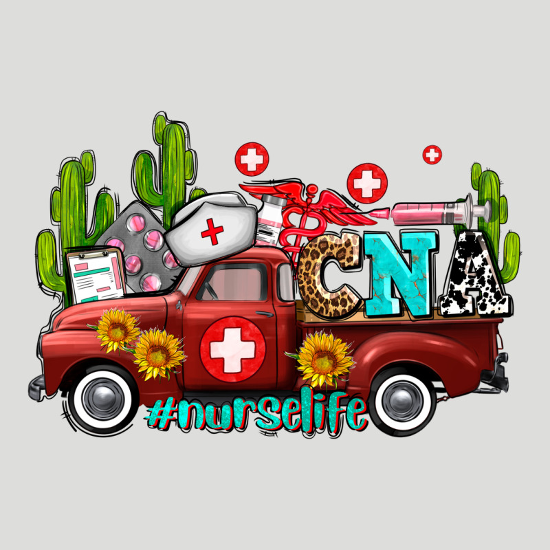 Cna Nurse Truck With Cactus And Sunflowers Zipper Hoodie by AdoDesignShop | Teevron