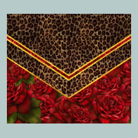 Red Roses With Leopard Heavy Core Tee | Teevron