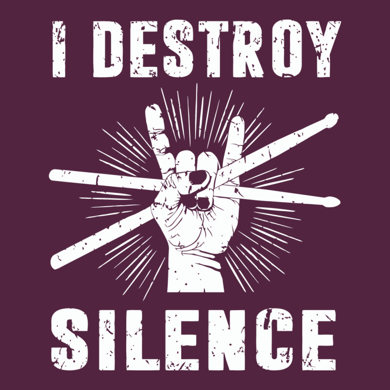 I Destroy Silence Drum Set Drummer Gift Urban Hoodie by linhVisuals | Teevron