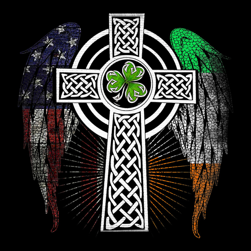 Irish American Usa Flag Celtic Cross St Patrick's Day Premium T Shirt Urban Hoodie by linhVisuals | Teevron