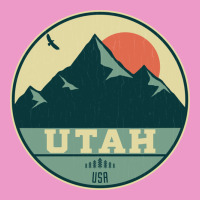 Utah Retro Mountain Badge Urban Hoodie | Teevron