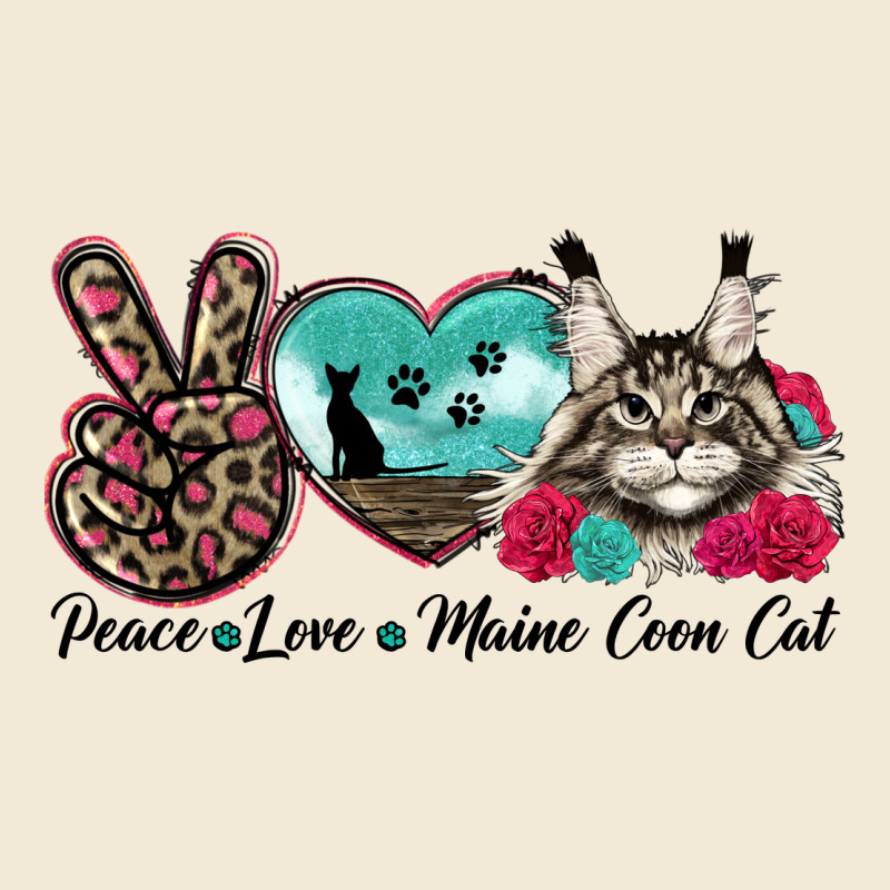 Peace Love Maine Coon Cat Premium Hoodie by LillyAllenDesigns | Teevron