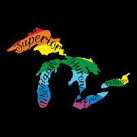 All Michigan Great Lakes Rainbow Colors Urban Hoodie | Teevron