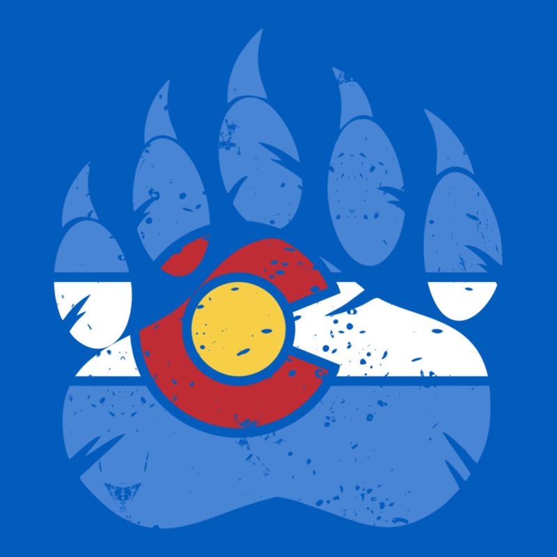 Colorado State Flag Bear Paw Print Pocket Place Urban Hoodie by linhVisuals | Teevron